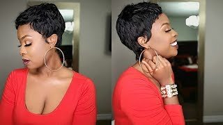 Quick Weave Pixie Cut In Under 1 Hour!