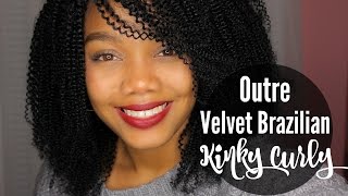 Diy Full Wig W/ Outre Velvet Brazilian Kinky Curly Hair