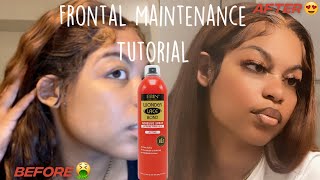 From Crusty To Melted Lace | Lace Frontal Touch Up | Ebin Lace Adhesive Spray?! | Therealjaik