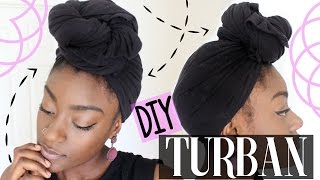 How To Make A Turban Using A T-Shirt | Natural Hair Hack