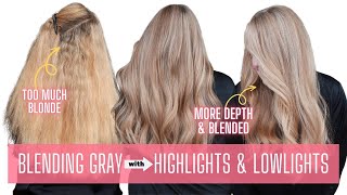 Blending Gray Hair With Highlights And Lowlights - Full Foiling Technique #Foilhighlights