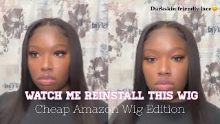Frontal Wig Reinstall|20 Inch Wig Install Tutorial | Amazon Wig