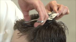 Scissor Over Comb - Cutting Top Of James Bond Hairstyle