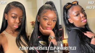 Quick And Easy Clip In Hairstyles For Short & Long Hair | Eayon Hair