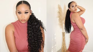 Easy Curly Ponytail For Natural Hair ||Bobbi Boss Hair - Perfect Protective Style For Summer