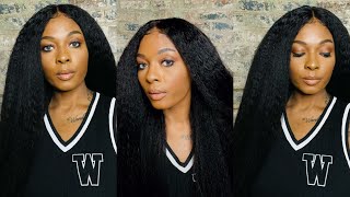 So Affordable! A Must In 2023! $180 For A 24 Inch Transparent Lace Kinky Straight Wig | Hurela Hair