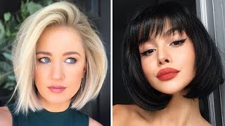 Best Bob Hairstyle For Trendy Girls -  Haircut And Hair Color Transformation Compilation