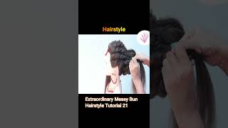 Extraordinary Messy Bun Hairstyle #Tutorial 21  #Hairstyles #Easy #New #How #Quickhairstyle #Shorts