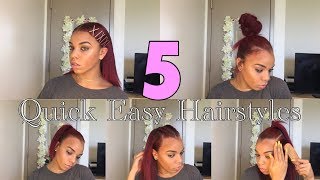 5 Hairstyles For Straightened Natural Hair In 5 Minutes |  | Krystal Kinslow