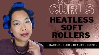 Soft Roller Heatless Curly Hair * Sleep Styler Review #Heatless #Hairstyle #Heatlesscurls #Curlyhair