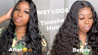 The  Best Wet Look. Ever On Loose Deep Wave Wig Ft. Tinashe Hair