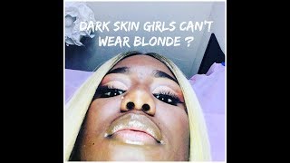 Dark Skin Girl In Platinum Blonde Hair ?