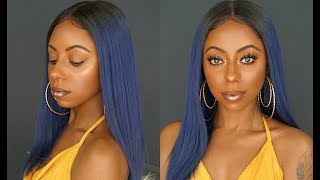 How To Lay Your Wig! No Plucking! Blue Pre-Plucked Rpgshow Wig | Jessica Pettway