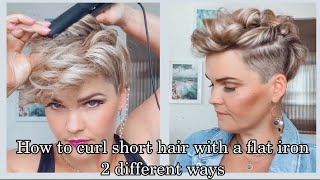 2 Ways To Curl Short Hair With A Straightener | Locken Mit Dem Glatteisen | Salirasa