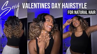 Wand Curls On A Blowout! Sexy Valentines Day Hairstyle For Natural Type 4 Hair!