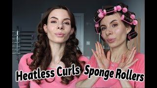 Easy & Heatless Overnight Curls Using Sponge Rollers | Tommelise