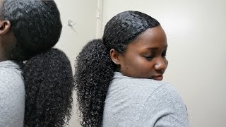 Updated Low Curly Moisturized Ponytail|Natural Hair|Razorempress