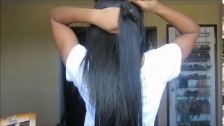 Straightening My Natural Hair + Installing Clip Ins