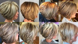 Best Short Haircuts With Bangs For Women Over 50 // Hair Color Ideas To Look Younger