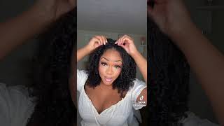 Is This A Wig Or My Real Hair?! Realistic Kinky Curly V Part Ft. Unice Hair #Shorts