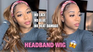 Easy Throw On And Go Headband Wig Tutorial | No Lace No Glue | Beauty Forever Hair