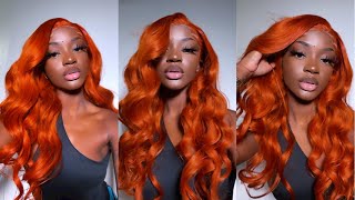 Pre Curled Ginger Lace Front Wig Install Beginner Friendly!! Ft Luvmehair