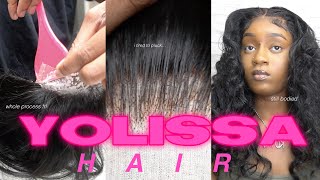*Start To Finish*5X5 Hd Closure Wig Install | 16In | Bleaching Knots And Plucking | Ft.Yolissa Hair