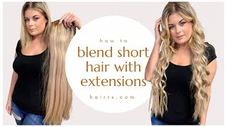 How To Blend Short Hair With Extensions - Hairrs.Com Halo Hair