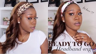 Super Affordable And Easy Headband Wig | Honey Brown Highlights | Yg Wigs