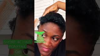 Sleeked Down Ponytail On 4C Hair | Very Short 4C Hair In A Ponytail | Twa