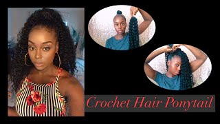 Bombshell Ponytail Using Crochet Hair/ How-To Ponytail /Easy Hairstyle