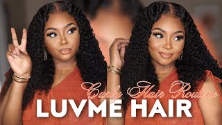 Curly Hair Routine |Undetectable Lace Luvme Hair
