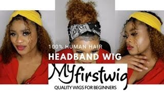 Ombre Blonde Human Hair Headband Wig | Ft. Myfirstwig  | Affordable Highlighted Wig