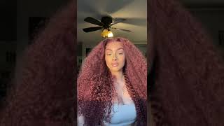 Hair Review|Burgundy Lace Front 99J Curly Human Hair Wig|Hairstyle #Amandahair #Shorts #Wiginstall