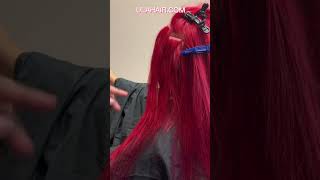 Undetectable Tape In Extensioncustomized Red Color & Restyle | Beauty Transformation Ft.@Ulahair