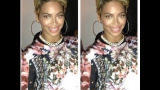 "Beyonce Sexy Short Blonde Pixie Haircut Hairstyle" Big Chop On Twitter 2013:Real Or Wig?