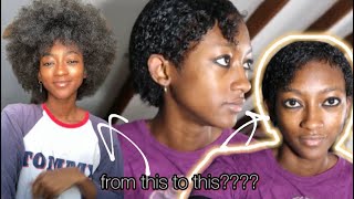 Styling My Hair In A Fake Pixie Cut ( No Scissors)  Natural Hair Tutorial