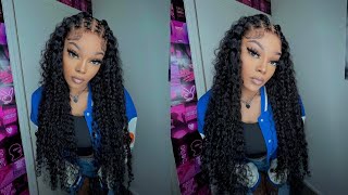 30" Deep Wave With Cute Rubber Band Style Flawless Hd Wig Install | Asteria Hair