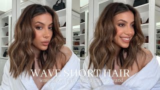 How To Wave Short Hair With A Curling Wand  - Styling Beach Waves