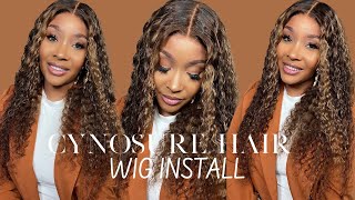 Beginners Friendly 5X5 *New* Blonde Highlighted Closure Wig Install| Ft. Cynosure Wig