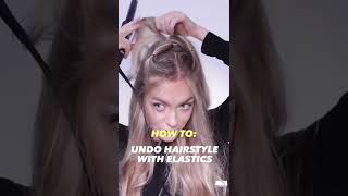 Hair Hack: How To Undo Hairstyle With Elastics  #Hairtutorial #Hairstyle #Hairhacks #Shorts