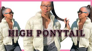 I Bought A Ponytail From Shein (High Ponytail Look)