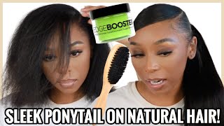 Sleek Side Part Ponytail On Natural Hair | African Mall