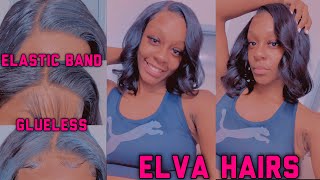 How To: Glueless 12Inch Frontal Wig | Ft.Elva Hairs