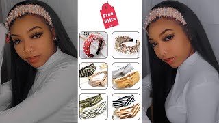 Straight Headband Wig! #Ulahair Order Will Come With 7Pcs Free Head Bands | So Ptetty!