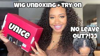 *Unboxing* Unice No Leave Out Kinky Curly V-Part Wig