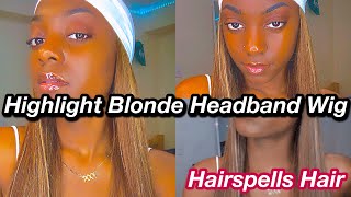Highlight Blonde Headband Wig|Install+Review| Hairspells Hair| Ft. Dossier