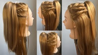 French Ponytail Hairstyle - Wedding Hairstyle For Girls - Easy Hairstyle - Stylish Pony Hairstyle