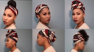 6 Quick & Easy Headwrap/Turban Styles | How To Wrap A Head Wrap | Short Hair/Twa Friendly