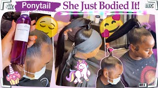 Slick Back Genie Ponytail | No Heat No Relaxer | Extended Pony On Natural Hair #Ulahair